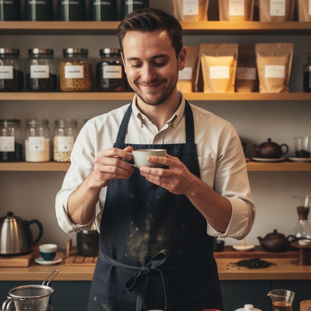 Un tè freddo fatto in casa con agrumi e menta su un tavolo estivo.