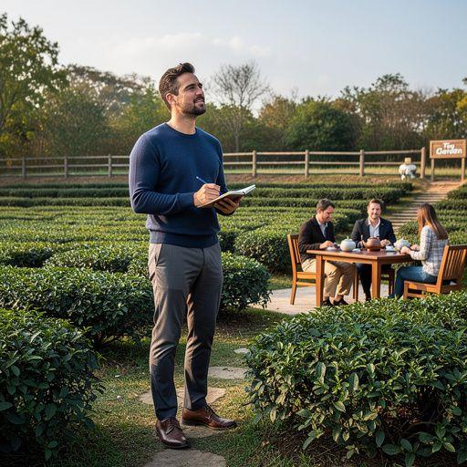 Foglie di tè essiccate sparse su un panno bianco.